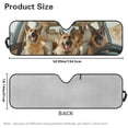 thumbnail image 7 of Yuyamidu German Shepherd Windshield Sun Shade Compatible with Wrangler Rubicon Sahara TJ JK JKU 2 & 4 Door Funny Driving Car Sun Shade Keep Your Vehicle Cool, 7 of 7
