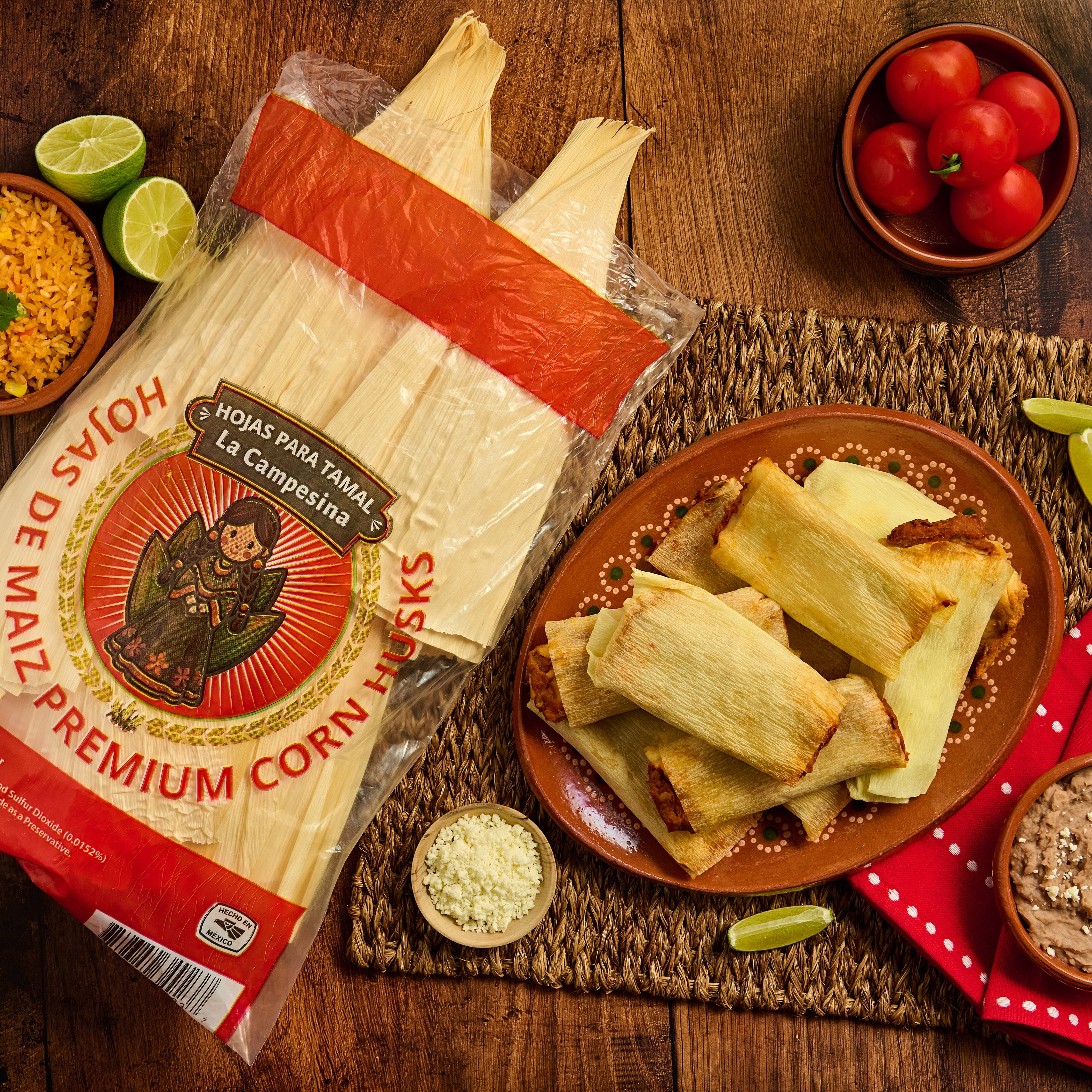 (12 pack) La Campesina Premium Dried Corn Husks for Authentic Tamales 16 oz