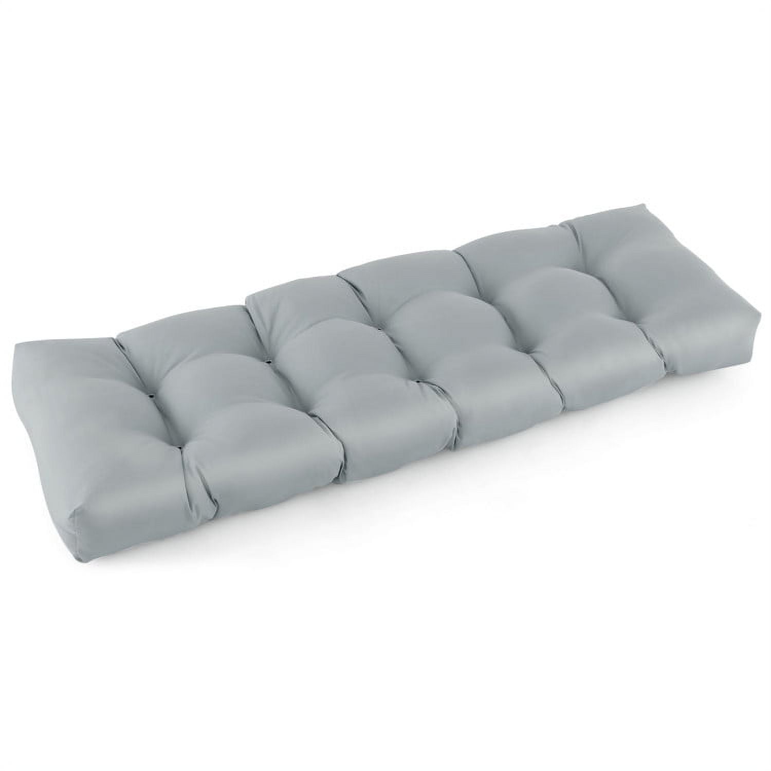 Aimee Lii Indoor Outdoor Tufted Bench Cushion with Soft PP Cotton, Gray Aimee Lii Indoor Outdoor Tufted Bench Cushion with Soft PP Cotton, Gray