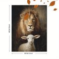 thumbnail image 3 of Toile Murale d'Entrée Lion et Agneau 15,75 X 11,81 Pouces, 3 of 8