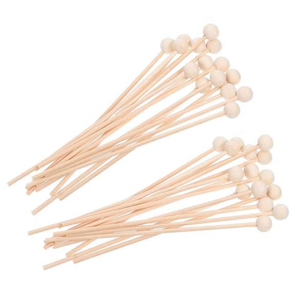Tineasur Khaki Wooden Honey Stirring Rod for Kitchen Use Workmanship Safe and Practical 100 Pcs