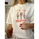 thumbnail image 1 of Women'S Vintage-Inspired Crew Neck T-Shirt, Casual Short Sleeve, Regular Length, with Nutcracker Graphic, Geometric Pattern, Polyester Knit Fabric for Summer, 1 of 6