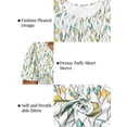 thumbnail image 4 of NISVIYA 2XL Womens Tops Plus Size Dressy Short Sleeve Shirts Flowy Pleated Tunics Chic Summer Crew Neck Tees Floral, 4 of 6