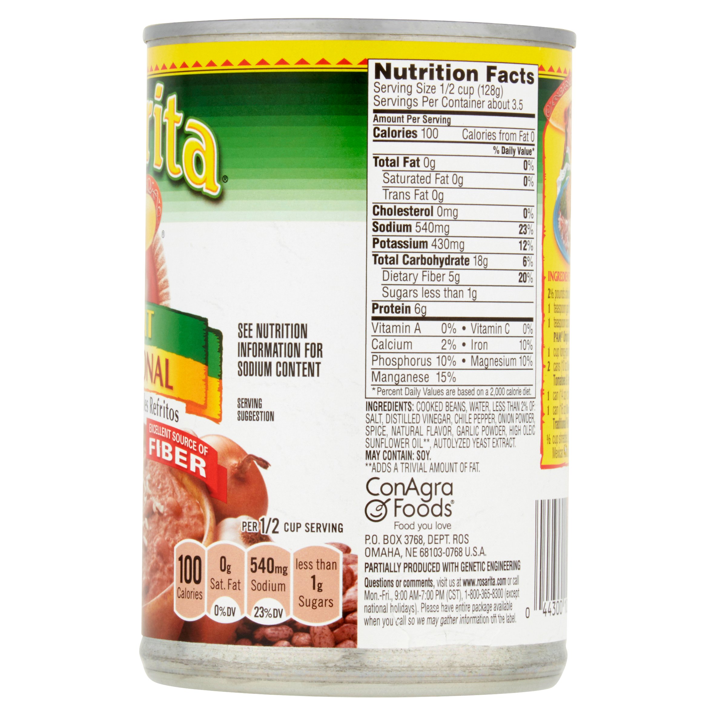 34 Rosarita Refried Beans Nutrition Label Labels Database 2020