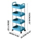 thumbnail image 3 of Zapatero para armario, organizador y almacenamiento de armario, carrito de almacenamiento con ruedas de 4 niveles, organizador de plástico multiespacio para cocina, sala de estar, oficina y baño., 3 of 8