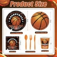 thumbnail image 5 of Basketball Party Supplies Basketball Plates Cups Napkins Basketball Birthday Decorations with Banner Tablecloth - for Sports Party Favors Serve 20 Design2, 5 of 7