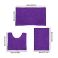 thumbnail image 3 of JOGZMZ Floor Mat Bathroom Non-slip Mat Three Sets of Water-absorbent Quick-dry Doorway Foot Mat Set Purple 16x23.62in; 19.68x19.68in; 19.68x31.49in, 3 of 8