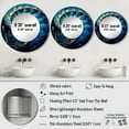 thumbnail image 4 of Designart "Sapphire Shellfish In Nautilus" Nautilus Blue Large Round Mirror - Round Bedroom Mirror Wall Decor - Modern Round Printed Mirror - 29" x 29", 4 of 6
