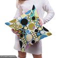 thumbnail image 5 of Ambesonne Geometric Fabric by the Yard Upholstery, Grunge Style Circles Art, 5 Yards, Multicolor, 5 of 5