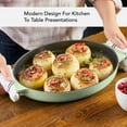 thumbnail image 3 of KitchenAid Enameled Cast Iron 2.5 Quart Au Gratin, Pistachio, 3 of 10
