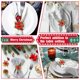 thumbnail image 2 of Juego de 8 servilleteros navideños plateados con forma de copo de nieve for mesas de comedor: decoración rústica for bodas, Navidad, Acción de Gracias y cenas festivas., 2 of 6