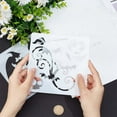 thumbnail image 3 of 5.9 Inch 24 Styles Witches Stencils Reusable Painting Halloween Stencil Plastic Drawing Templates DIY Decorative Pumpkins Ghosts Bats Black Cat Template Crafts for Wood Wall Decor, 3 of 9