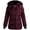Burgundy, variant on Womens Puffer Jacket Quilted Parka Jacket Long Winter Coats with Faux Fur Lining