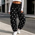 thumbnail image 4 of VBVC Women's Polka Dot Joggers with Pockets , High Waisted Drawstring Sweatpants For Women, S-2XL, 4 of 7