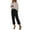 Black, variant on Wdgfv Women's Sequin Wide Leg Pants Fashion Sequins Elastic Waist Wide Leg Casual Trousers for Everyday Comfort and Style White S