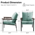 thumbnail image 5 of MBBMW Modern Accent Chair, Linen Upholstered Living Room Chair, Metal frame Arm Chair for Bedroom,Small Space and Office, Blue, 5 of 6