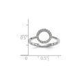 thumbnail image 5 of Solid 14k White Gold Diamond Open Round Halo Circle Ring Band Size 6.5 (.08 cttw.), 5 of 6