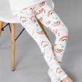 thumbnail image 4 of Spazoro Toddler Girls Leggings, Stretchy Printed Yoga Sports Elastic Waist Soft & Comfy Outwear Tights Pants White Size 11 T, 4 of 4