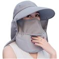 thumbnail image 1 of Wide Brim Sun Hat – Multifunctional UPF 50 Protection Bucket Fishing Hat Cap, Gray, 1 of 5