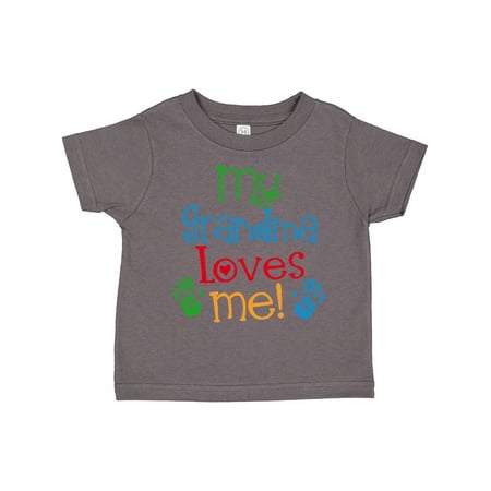 

Inktastic My Grandma Loves Me Gift Toddler Boy or Toddler Girl T-Shirt