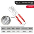 thumbnail image 5 of Pliers Wrench, 7-Inch Wrenches, plier wrench, Adjustable Wrench, Smooth Jaw Pliers, Parallel Jaws, Fit for Home Repair, Bolts, Nuts Red, 5 of 5
