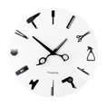 thumbnail image 1 of Reloj de pared moderno 3D de cuarzo para herramientas de peluquería, silencioso, para belleza y decoración del cabello., 1 of 5