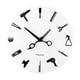 thumbnail image 1 of Reloj de pared moderno 3D de cuarzo para herramientas de peluquería, silencioso, para belleza y decoración del cabello., 1 of 5