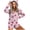 Pink, variant on Dianli Gifts Printed Hooded Onesie Cozy Ear Zipper Jumpsuit Women's Warm Long Sleeve With Shorts Plush Hooded Romper Pocket Sleepwear Cute Ear Hood Home Lounge Cozy Romper