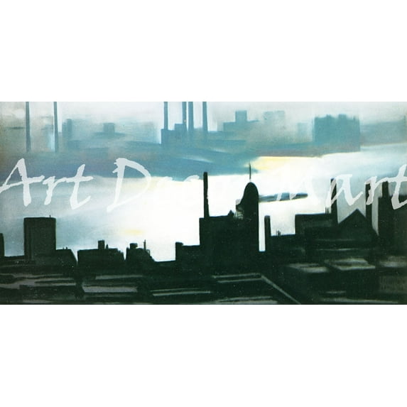 East River New York 2-O'Keeffe - CANVAS OR FINE PRINT WALL ART