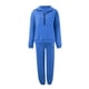 thumbnail image 4 of Conjunto de joggers de dos piezas con media cremallera para mujer: chándal de poliéster, cintura ajustable, conjunto para viajar/estar por casa, 4 of 5