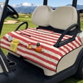 thumbnail image 3 of Pzuqiu Golf Cart Seat Towel Blanket Covers, Compatible with Outdoor, Suitable for Club Car Breathable, Striped Pattern Design, 3 of 7