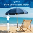 thumbnail image 7 of AMMSUN 15’’ White ABS Beach Umbrella Sand Anchor 5 Spiral Screw Heavy Duty Universal Fit, 7 of 7