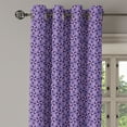 thumbnail image 3 of Ambesonne Geometric Grommet Curtain, Flowers Nature in Bloom, 50" x 54", Dark Purple Violet Lilac, 3 of 6
