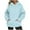 Light Blue, variant on BLCHUNen Womens Sweatshirts Casual Hooded Pullover Zipper Long Sleeve Tops with Pockets Workout Gym Sports Fall Tops