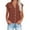 Brown, variant on HONHUZH Button Down Shirts for Women 2024 Summer Fashion Lapel Button-up Short-sleeved Shirt 2XL