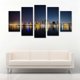 thumbnail image 2 of Juego de Cuadros Decorativos, Skyline de Sharjah Emiratos Árabes, Estilo Elegante, 5 Piezas, Ideal para Sala y Oficina, 150x80cm, 2 of 5