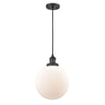 thumbnail image 1 of Innovations 201C-BK-G201-10-LED X-Large Beacon 1 Light Mini Pendant part of the Franklin Restoration Collection, Matte Black, 1 of 1