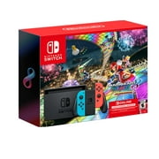 Refurbished Nintendo 118022 Switch Neon Blue + Neon Red Joy-Con + Mario Kart 8 Deluxe (Full Game)