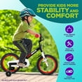 thumbnail image 4 of SereneLife Kids Bike with Training Wheels - 12" Toddlers Bicycle w/ Adjustable Seat Height, Alloy Steel Frame, Dual Brake System, Full Chain Guard, Reflector, Bell, Kickstand, For 3-4 Yrs Old (Black), 4 of 8