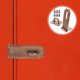 thumbnail image 2 of Cerradura de puerta con pestillo seguro, cerrojo de seguridad, cerrojo de acero inoxidable resistente para cobertizo, puerta de granero, uso en exteriores e interiores., 2 of 5