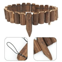 OUNONA Garden Lawn Fence Landscape Fencing Ornamental Border Wooden Panel for Garden Wood Fence