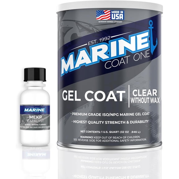 Gel Coat - ISO/NPG Clear Gel Coat Without Wax with MEKP Catalyst (1 Quart)