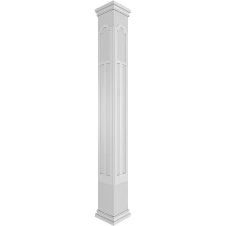 

Ekena Millwork 8 W x 10 H Craftsman Classic Square Non-Tapered Paramount Fretwork Column w/ Prairie Capital & Prairie Base