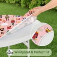 thumbnail image 5 of Pink Christmas Nutcracker Pattern Round Fitted Tablecloth with Elastic Edge,Dining Table Cover Waterproof,Outdoor Round Tablecloth for Camping,Dining,Indoor and Outdoor, 5 of 7