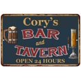 thumbnail image 1 of Cory's Green Bar & Tavern Rustic Sign 8 x 12 Matte Finish Metal 108120047066, 1 of 1