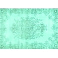 thumbnail image 1 of Ahgly Company Machine Washable Indoor Rectangle Persian Turquoise Blue Traditional Area Rugs, 3' x 5', 1 of 4
