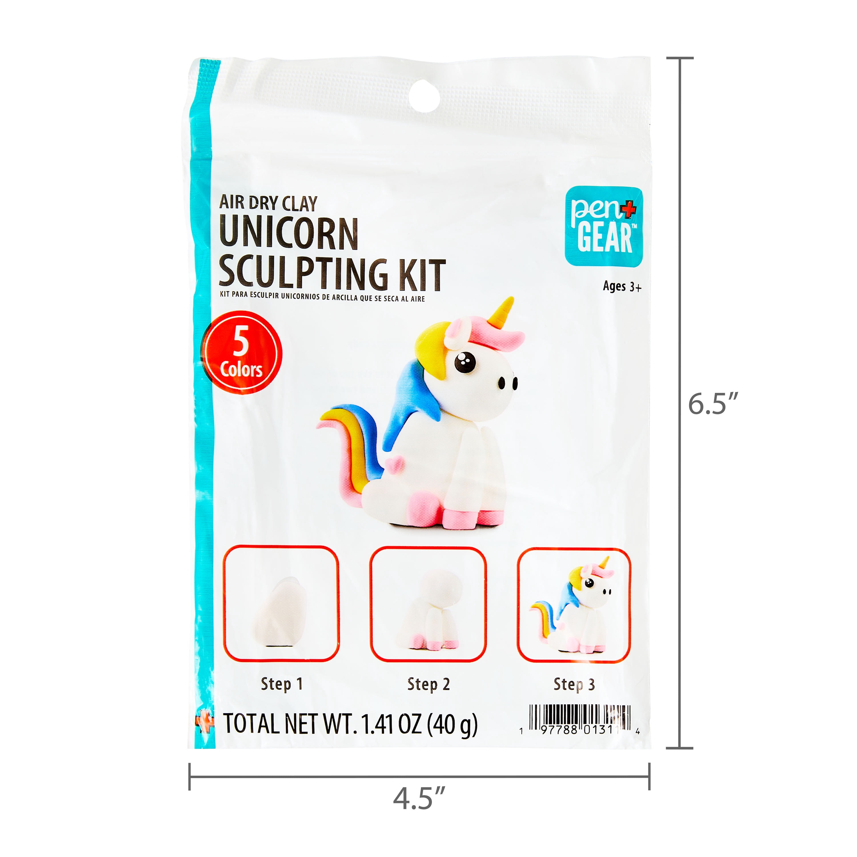 Pen+Gear Air Dry Clay Sculpting Kit, Unicorn