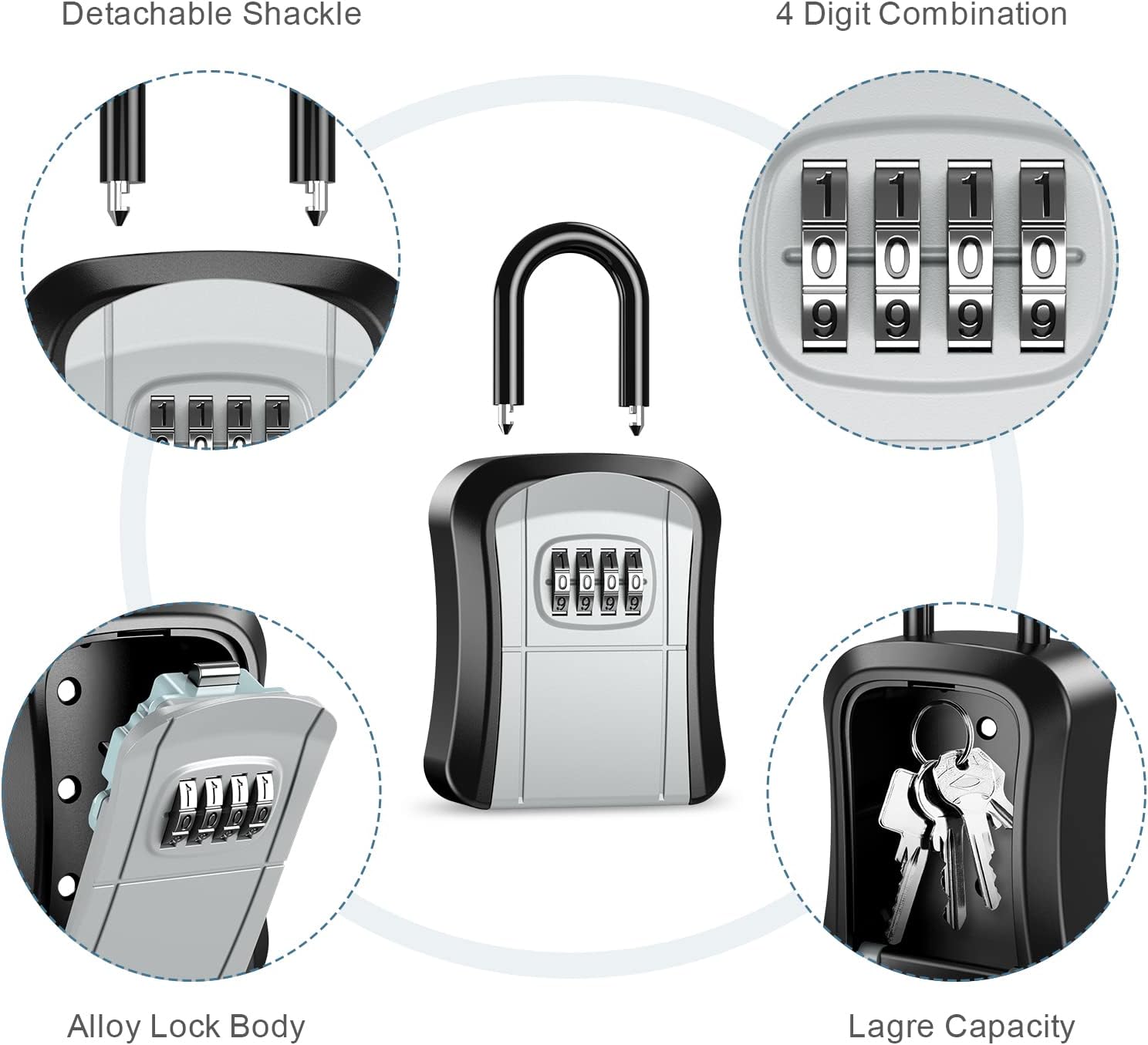 Luopital Key Lock Box with Resettable Combination Code photo 3