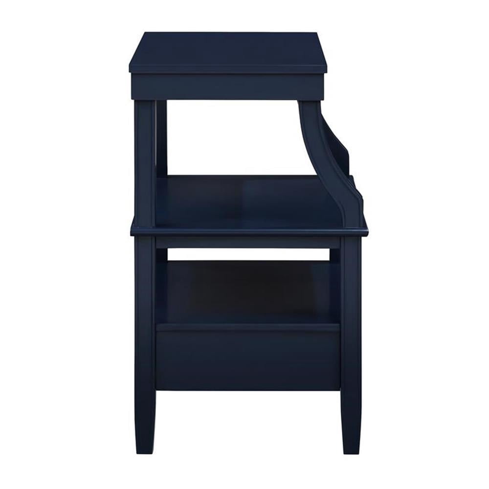 Comfort Pointe Newton Midnight Blue Wood Storage 1-drawer Nightstand