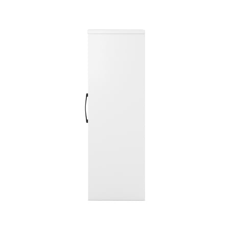 MAINSTAYS ARDENT 3 TIER STORAGE TOWER WITH DOOR AND OPEN SHELVES IN WHITE
